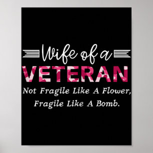 Poster Épouse D'Un Militaire Vétéran Qui N'Est Pas Fragil