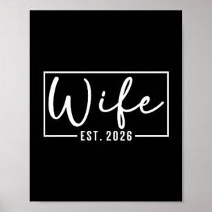 Poster Épouse en 2026 Couple Marié Mariage Lune de Miel