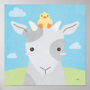 Poster Époux - Chèvre et poussette 2