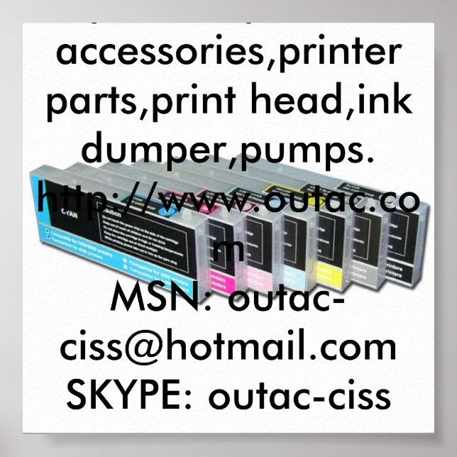 Poster Epson 4450, Epson 4880 Cartouche rechargeable, etc (Devant)