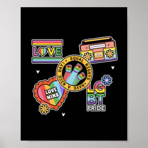 Poster Equal rights. love wins' Pride day