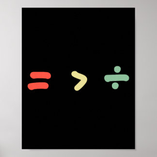 Poster Equality Is Greater Than Division Math Black Histo
