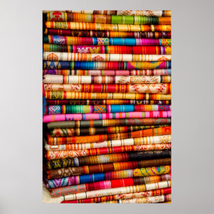 Poster Équateur, région de Quito, marché d'artisanat o