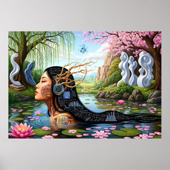 Poster "Equations in Bloom" - Un portrait numérique (Devant)