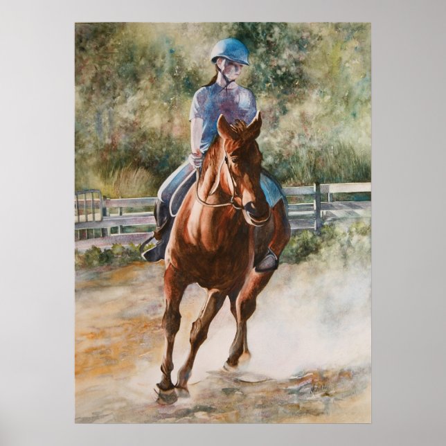 Poster Équestre équitation toile équestre Imprimer (Devant)
