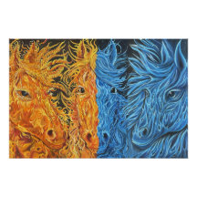 Équilibre Éternel-Chevaux-Twin Flame Art-