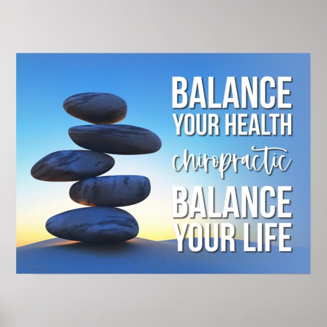 Poster Équilibrer votre santé et votre vie Inspirant Chir (Devant)