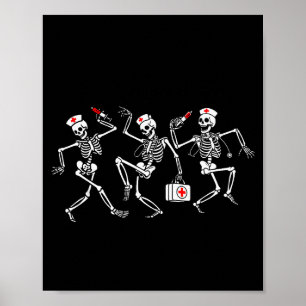 Poster Équipage Boo Boo Squelette de danse drôle Équipe d