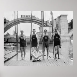 Poster Équipage de club de bateau de Potomac, 1921