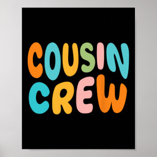 Poster Équipage de cousins 2025 Vacances Famille Enfant G