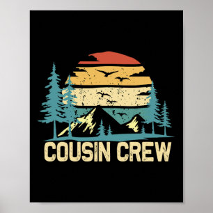 Poster Équipage de cousins campeurs amis vacances d'été e