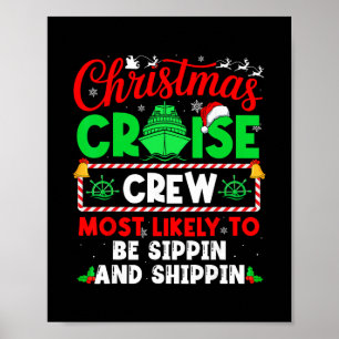 Poster Équipage de croisière de Noël le plus susceptible