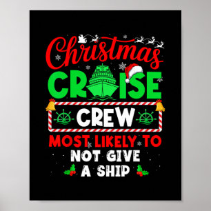 Poster Équipage de croisière de Noël le plus susceptible
