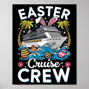 Poster Équipage de croisière de Pâques 2025 tenue de Pâqu
