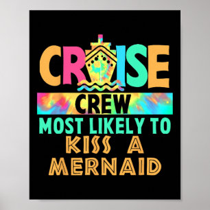 Poster Équipage de croisière de vacances Tie Dye le plus