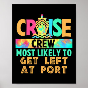 Poster Équipage de croisière de vacances Tie Dye le plus 