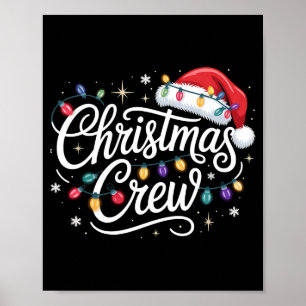 Poster Équipage de Noël Lumières de Noël Pyjamas Familiau