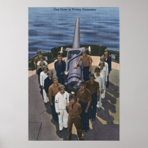 Poster Équipage de pistolet en formation victorieuse - US