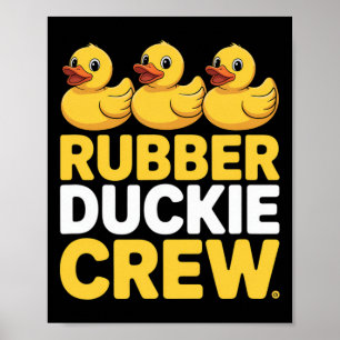 Poster Équipage de Rubber Duckie profitant des vacances s