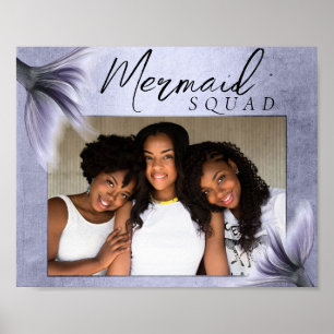 Poster Équipage de sirène   Lavender Purple Chic Friends 