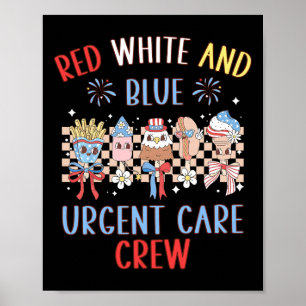 Poster Équipage De Soins D'Urgence Rouge Blanc Et Bleu 4