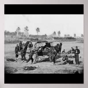 Poster Équipage des ambulances de guerre civile