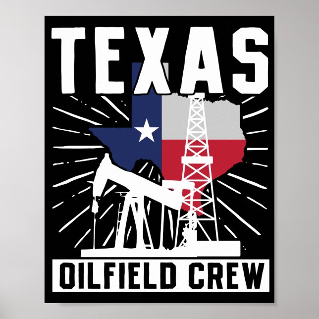 Poster Équipage des champs de pétrole du Texas (Devant)