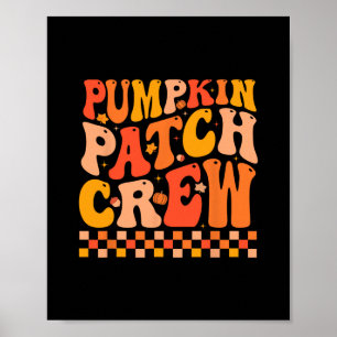 Poster Équipage Groovy Pumpkin Patch Vibrations d'automne