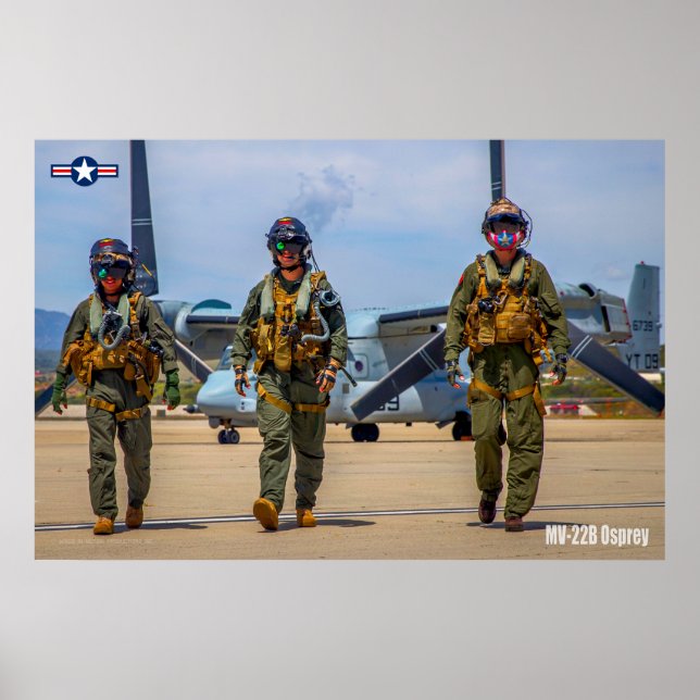 POSTER ÉQUIPAGE OSPREY MV-22B (Devant)