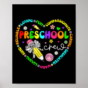 Poster Équipage Préscolaire Retour À L'École Pré K Enseig