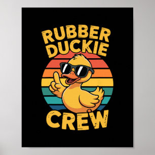 Poster Équipage Rubber Duckie Amour Canard Mignon Canard