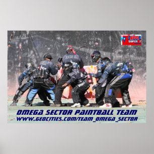 POSTER ÉQUIPE 2006 DE PAINTBALL DE SECTEUR D'OMEGA