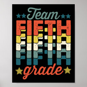 Poster Équipe 5e année Retour à l'école Enseignants enfan