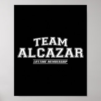Poster Équipe Alcazar _ Nom de famille fière Cadeau de no