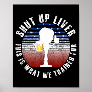 Poster Équipe américaine de buveurs de bière drôle de jou