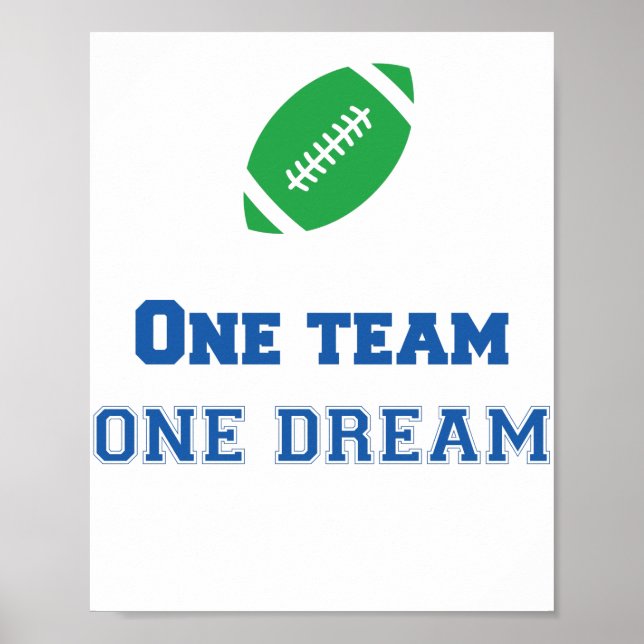 Poster Équipe Citer une équipe un rêve football (Devant)