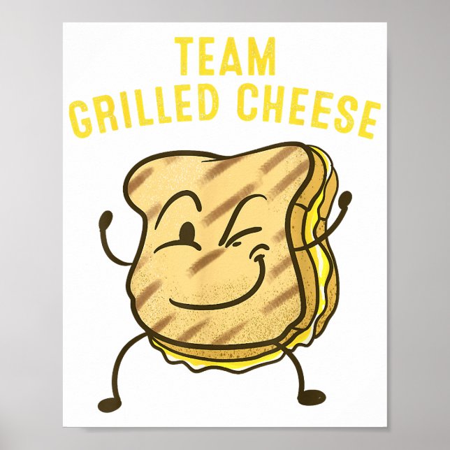 Poster Équipe cool Fromage Grillé Cadeau Drôle Squad Toas (Devant)