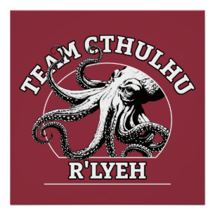 Poster Équipe Cthulhu R'lyeh Lovecraft