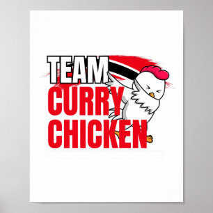 Poster Équipe Curry Chicken - Patriotique Trinité-et-Toba