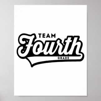 Poster Équipe de 4e année École Enseignant Quatrième Base