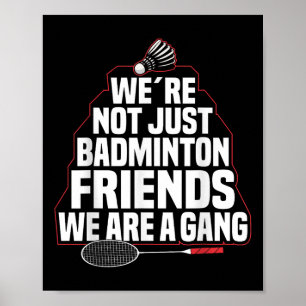 Poster Équipe de badminton Un joueur de navette de gang d