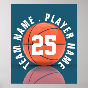 Poster Équipe de basket-ball personnalisée