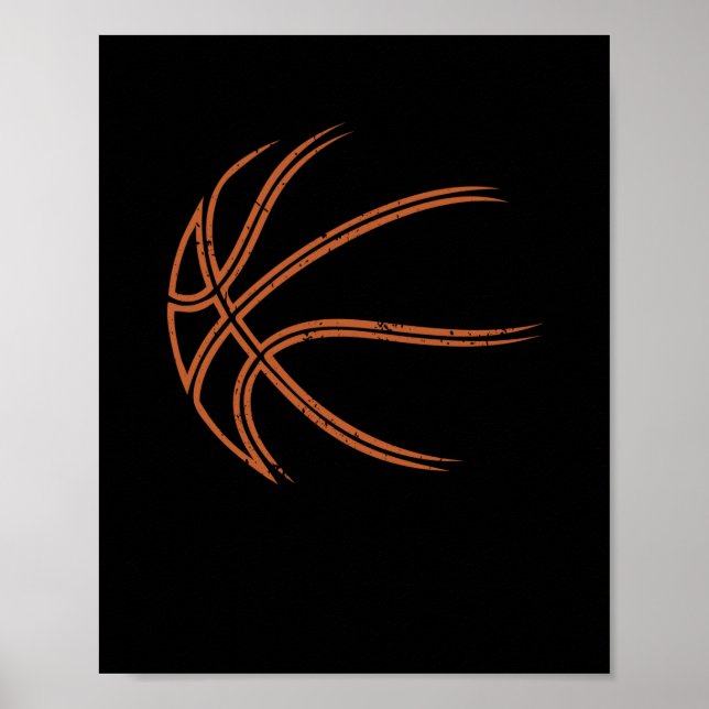 Poster Équipe de basket-ball Silhouette (Devant)