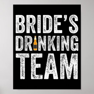 Poster Équipe de buveuses de la mariée enterrement de vie