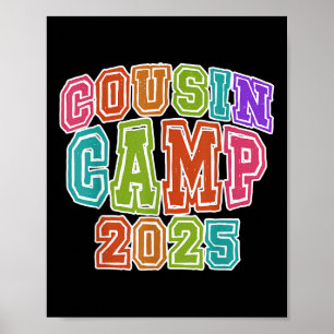 Poster Équipe de camping Cousin 2025 Pause printemps Voya