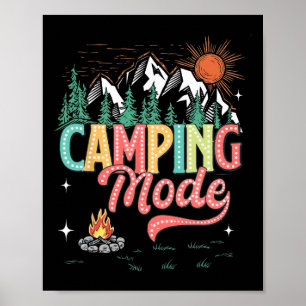 Poster Équipe de camping familiale rétro Étée 2025 Campeu