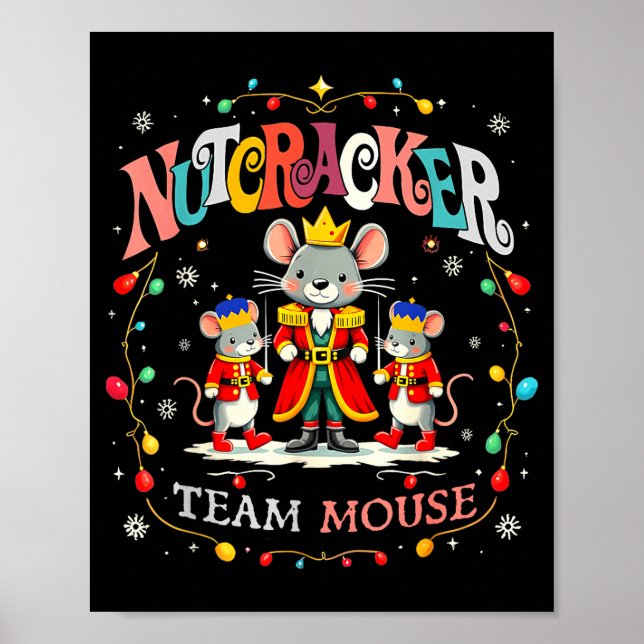 Poster Équipe de casse-noisette de Noël Femme Souris Enfa (Devant)