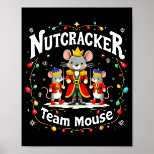 Poster Équipe de casse-noisette de Noël Souris Drôle Sold
