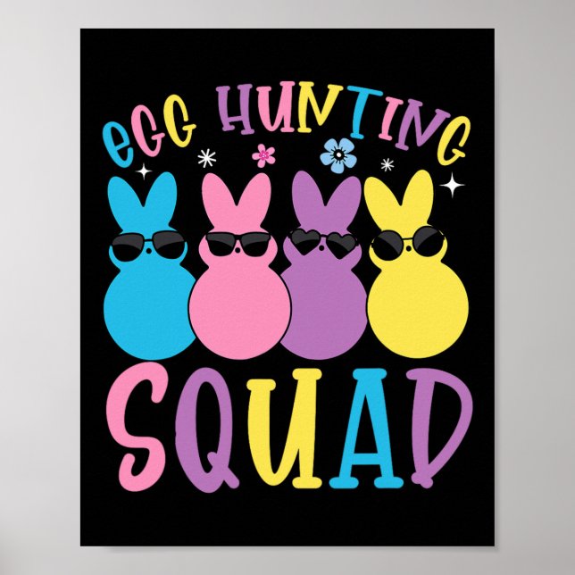 Poster Équipe de chasse aux oeufs Famille Joyeux lapin de (Devant)