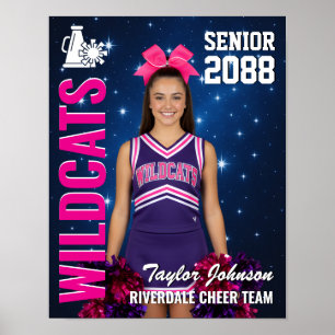 Poster Équipe de cheerleading étoile photo sports senior